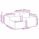 vidaXL Kerti cserép Fekete 100 x 100 x 48 cm Acél