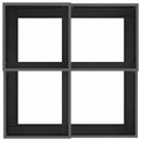 vidaXL Kerti cserép Fekete 100 x 100 x 48 cm Acél