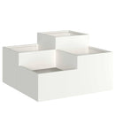 vidaXL Kerti cserép Fehér 100 x 100 x 48 cm Acél