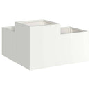 vidaXL Kerti cserép Fehér 100 x 100 x 48 cm Acél