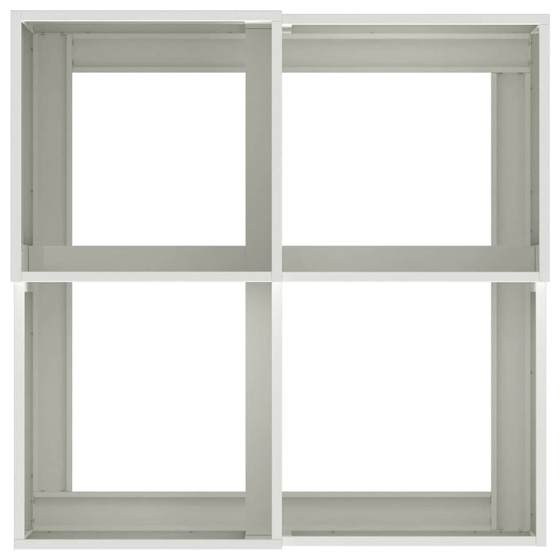 vidaXL Kerti cserép Fehér 100 x 100 x 48 cm Acél