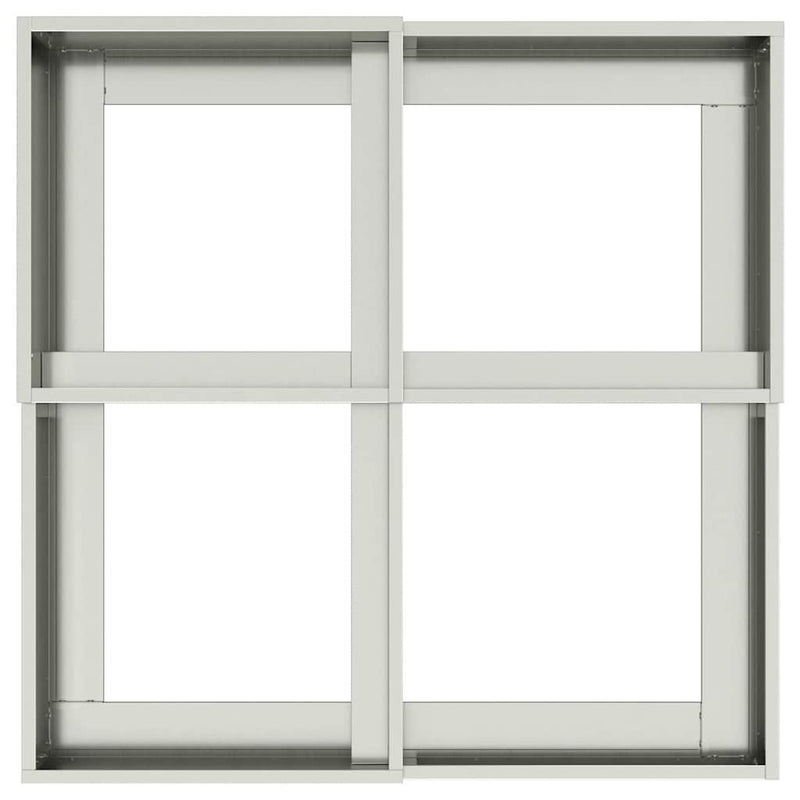 vidaXL Kerti cserép Ezüst 100 x 100 x 48 cm Horganyzott acél