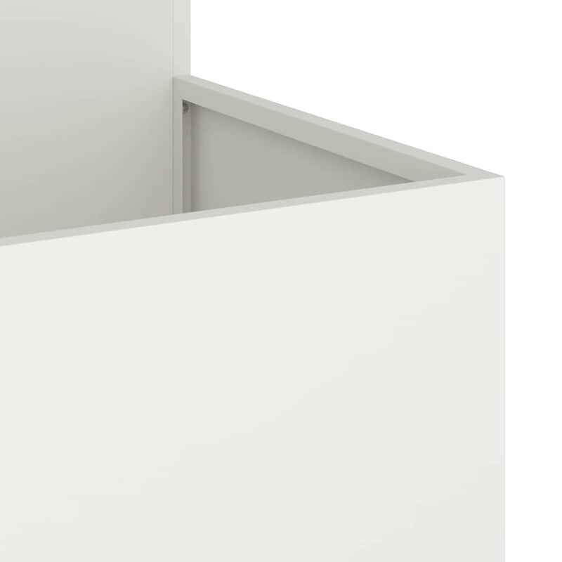 vidaXL Kerti cserép Fehér 80 x 80 x 60 cm Acél