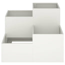 vidaXL Kerti cserép Fehér 80 x 80 x 60 cm Acél
