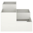 vidaXL Kerti cserép Fehér 80 x 80 x 60 cm Acél