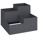 vidaXL Kerti cserép Antracit 80 x 80 x 60 cm Acél