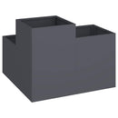 vidaXL Kerti cserép Antracit 80 x 80 x 60 cm Acél