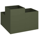 vidaXL Kerti cserép Oliva zöld 80 x 80 x 60 cm Acél