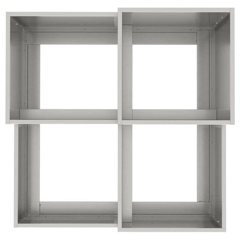vidaXL Kerti cserép Ezüst 80 x 80 x 60 cm Rozsdamentes acél