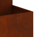 vidaXL Kerti cserép Rozsdás 80 x 80 x 60 cm Időjárásálló acél