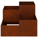 vidaXL Kerti cserép Rozsdás 80 x 80 x 60 cm Időjárásálló acél