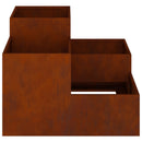 vidaXL Kerti cserép Rozsdás 80 x 80 x 60 cm Időjárásálló acél