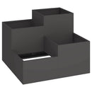 vidaXL Kerti cserép Fekete 100 x 100 x 60 cm Acél