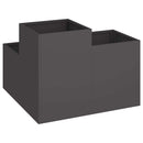 vidaXL Kerti cserép Fekete 100 x 100 x 60 cm Acél