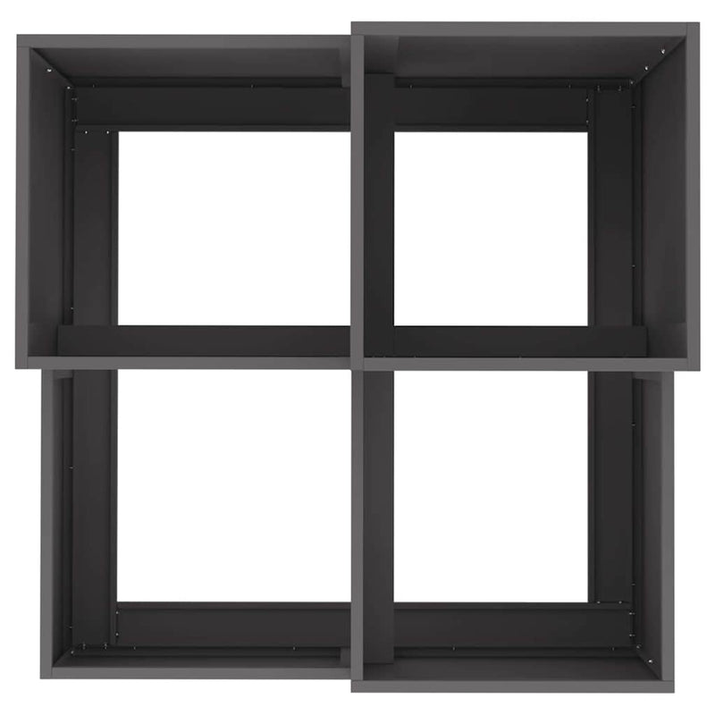 vidaXL Kerti cserép Fekete 100 x 100 x 60 cm Acél