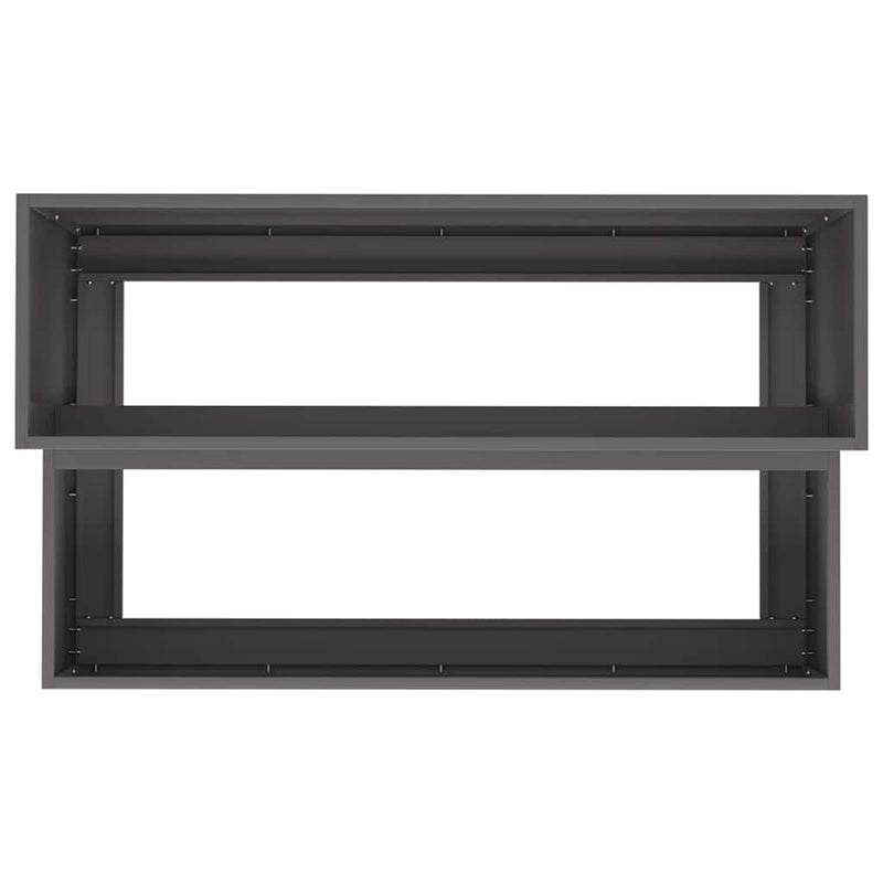 vidaXL Kerti cserép Fekete 100 x 60 x 45 cm Acél