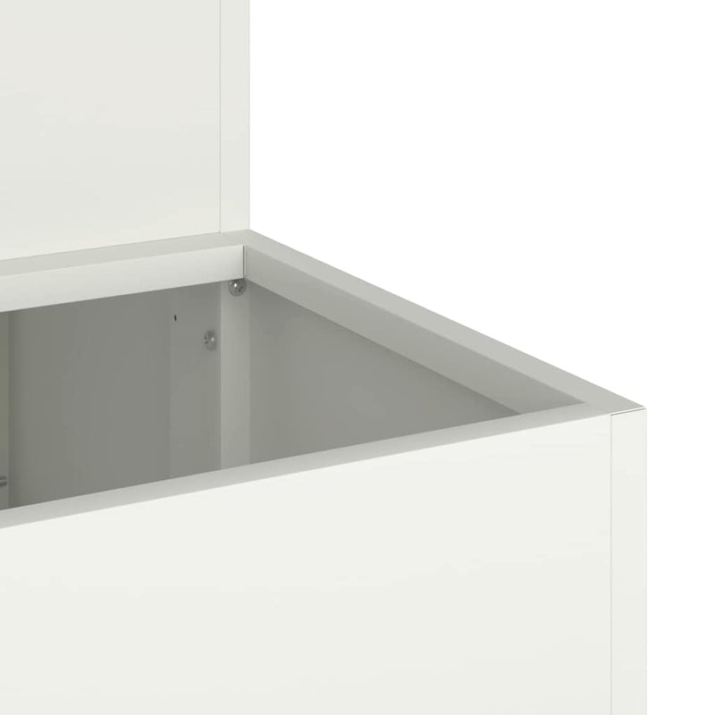 vidaXL Kerti cserép Fehér 100 x 60 x 45 cm Acél