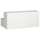 vidaXL Kerti cserép Fehér 100 x 60 x 45 cm Hidegen hengerelt acél