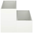 vidaXL Kerti cserép Fehér 100 x 60 x 45 cm Hidegen hengerelt acél