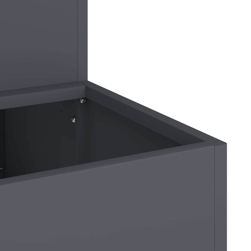 vidaXL Kerti cserép Antracit 100 x 60 x 45 cm Acél