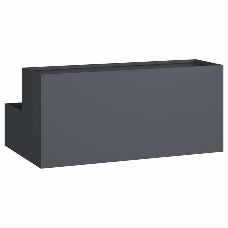 vidaXL Kerti cserép Antracit 100 x 60 x 45 cm Acél