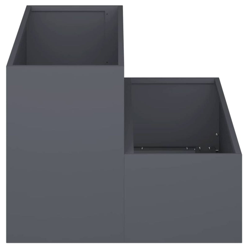 vidaXL Kerti cserép Antracit 100 x 60 x 45 cm Acél
