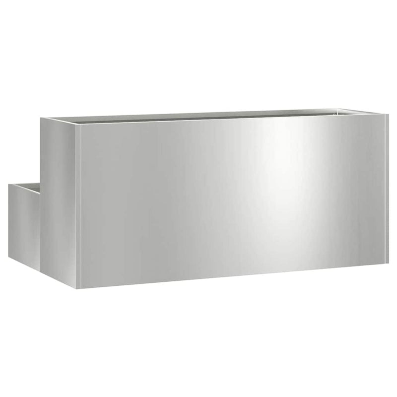 vidaXL Kerti cserép Ezüst 100 x 60 x 45 cm Horganyzott acél