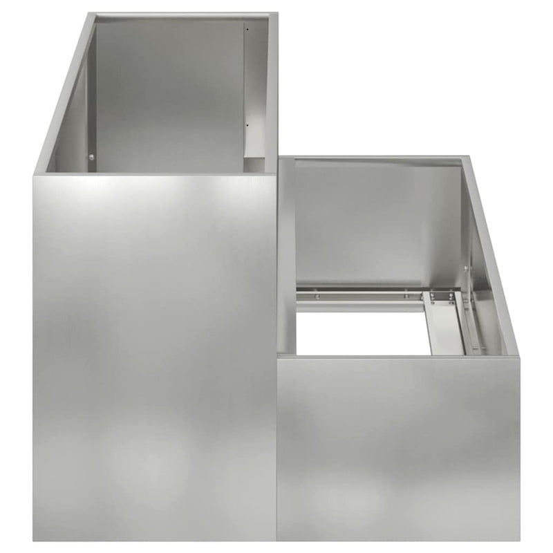 vidaXL Kerti cserép Ezüst 100 x 60 x 45 cm Horganyzott acél