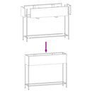 vidaXL Magas Kerti Cserép Fekete 100 x 26 x 82 cm Acél