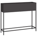 vidaXL Magas Kerti Cserép Fekete 100 x 26 x 82 cm Acél