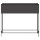 vidaXL Magas Kerti Cserép Fekete 100 x 26 x 82 cm Acél