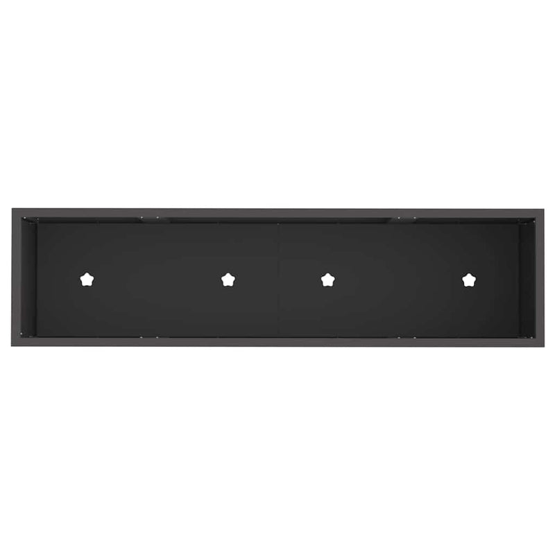 vidaXL Magas Kerti Cserép Fekete 100 x 26 x 82 cm Acél