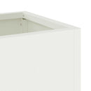 vidaXL Magas Kerti Cserép Fehér 100 x 26 x 82 cm Acél
