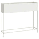 vidaXL Magas Kerti Cserép Fehér 100 x 26 x 82 cm Acél
