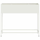 vidaXL Magas Kerti Cserép Fehér 100 x 26 x 82 cm Acél