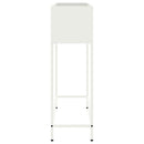 vidaXL Magas Kerti Cserép Fehér 100 x 26 x 82 cm Acél
