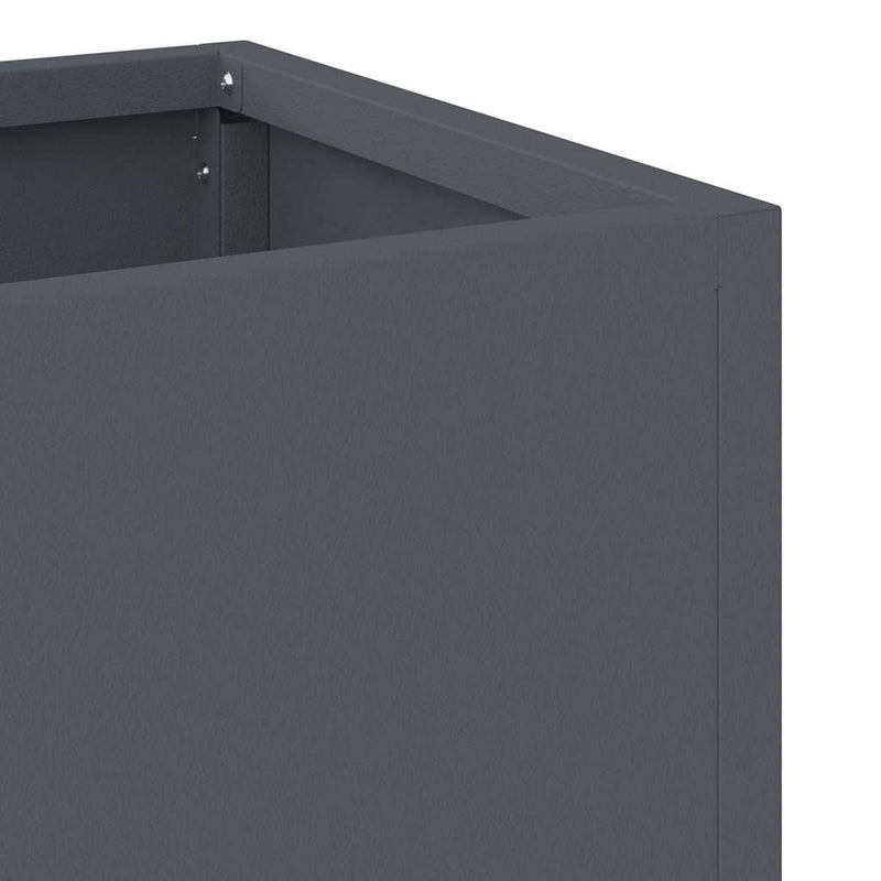 vidaXL Magas Kerti Cserép Antracit 100 x 26 x 82 cm Acél