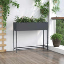 vidaXL Magas Kerti Cserép Antracit 100 x 26 x 82 cm Acél