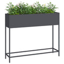 vidaXL Magas Kerti Cserép Antracit 100 x 26 x 82 cm Acél