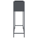 vidaXL Magas Kerti Cserép Antracit 100 x 26 x 82 cm Acél