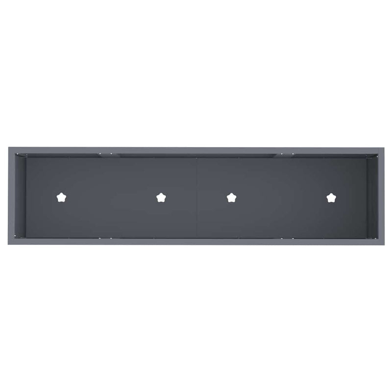 vidaXL Magas Kerti Cserép Antracit 100 x 26 x 82 cm Acél