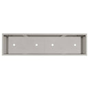 vidaXL Magas Kerti Cserép Ezüst 100 x 26 x 82 cm Rozsdamentes acél