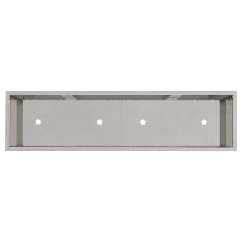vidaXL Magas Kerti Cserép Ezüst 100 x 26 x 82 cm Rozsdamentes acél