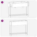 vidaXL Magas Kerti Cserép Ezüst 100 x 26 x 82 cm Horganyzott acél