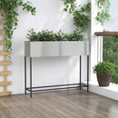 vidaXL Magas Kerti Cserép Ezüst 100 x 26 x 82 cm Horganyzott acél
