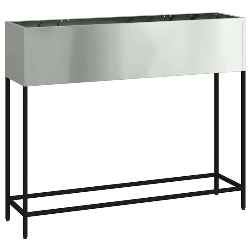 vidaXL Magas Kerti Cserép Ezüst 100 x 26 x 82 cm Horganyzott acél