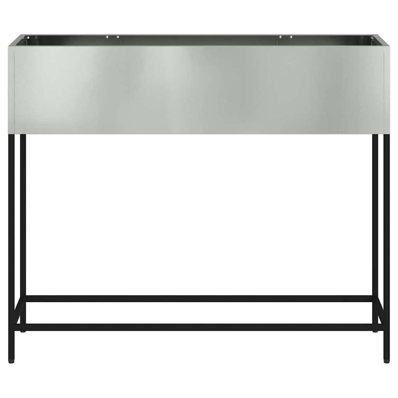 vidaXL Magas Kerti Cserép Ezüst 100 x 26 x 82 cm Horganyzott acél