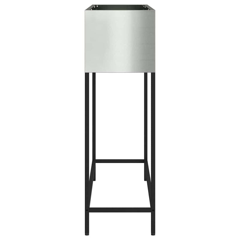 vidaXL Magas Kerti Cserép Ezüst 100 x 26 x 82 cm Horganyzott acél