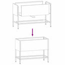 vidaXL Magas Kerti Cserép Fekete 60 x 26 x 45 cm Acél