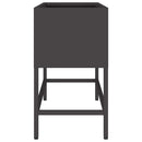 vidaXL Magas Kerti Cserép Fekete 60 x 26 x 45 cm Acél